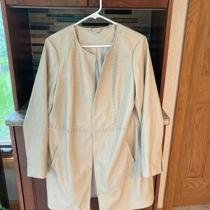 Chico's Cream Trench Coat Classic Style